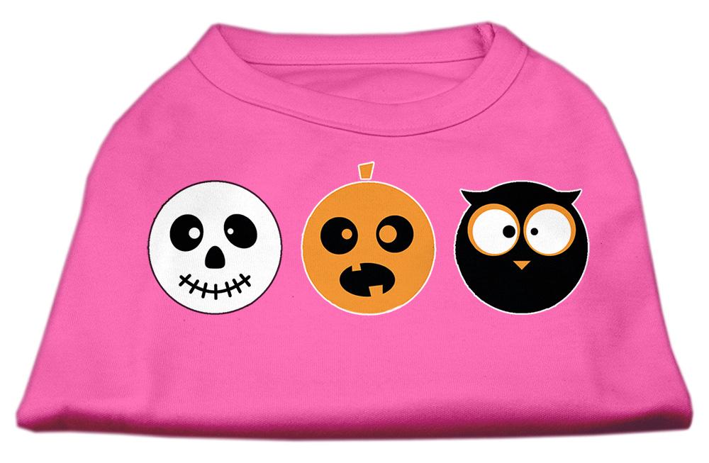 The Spook Trio Screen Print Dog Shirt Bright Pink Lg (14)