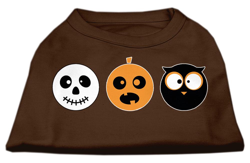 The Spook Trio Screen Print Dog Shirt Brown Lg (14)