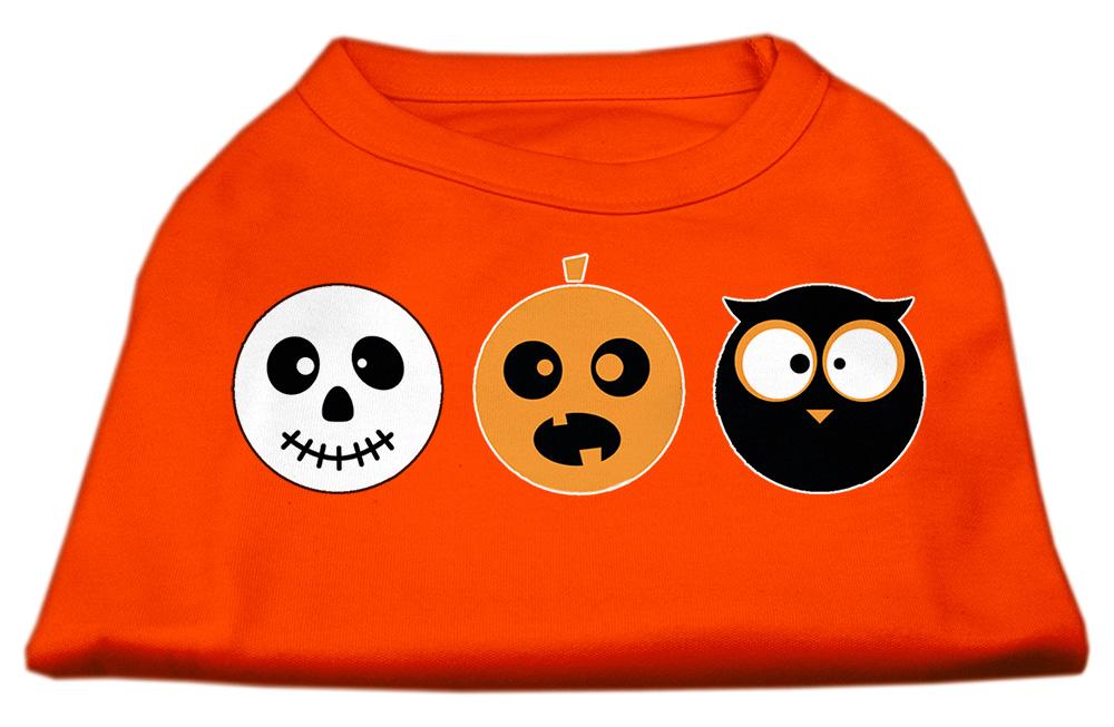 The Spook Trio Screen Print Dog Shirt Orange Lg (14)