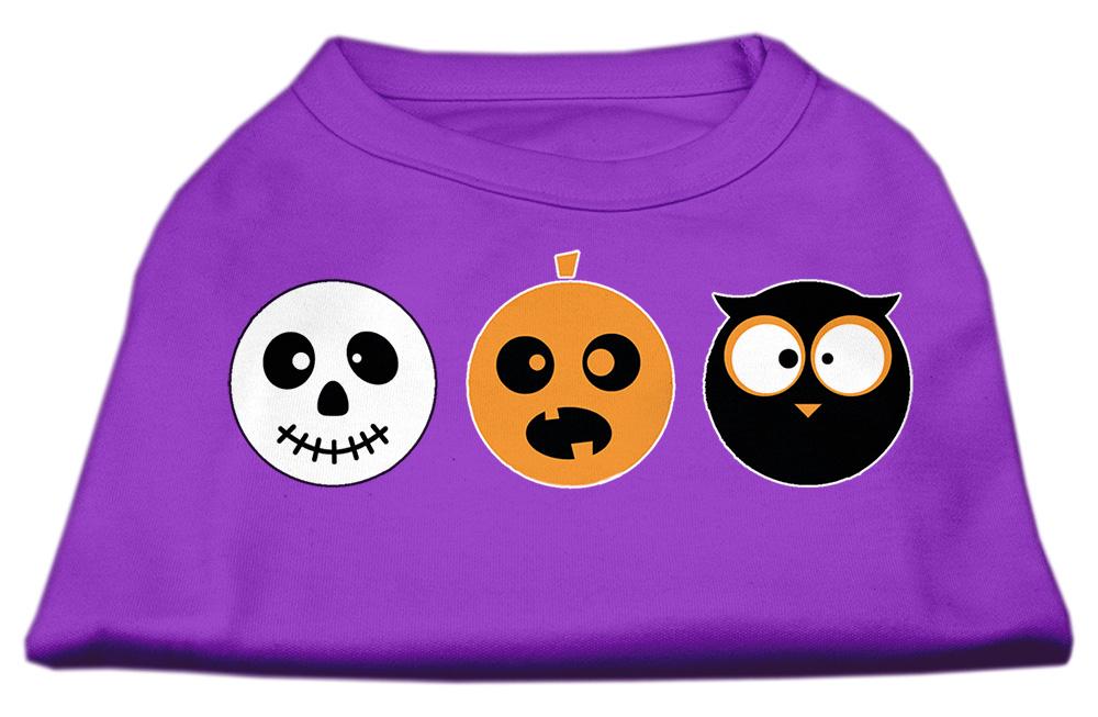 The Spook Trio Screen Print Dog Shirt Purple Lg (14)