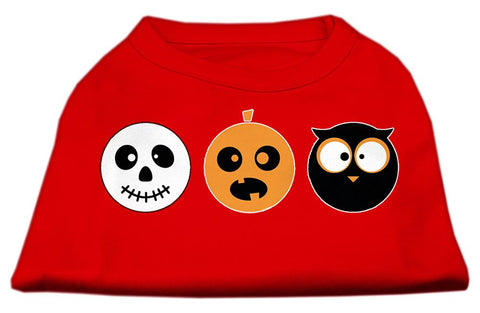 The Spook Trio Screen Print Dog Shirt Red Lg (14)