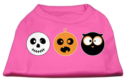 The Spook Trio Screen Print Dog Shirt Bright Pink Med (12)