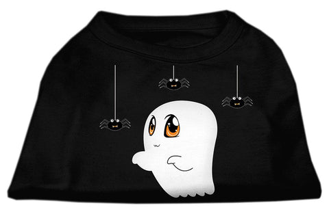 Sammy The Ghost Screen Print Dog Shirt Black Lg (14)