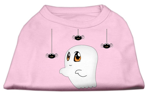 Sammy The Ghost Screen Print Dog Shirt Light Pink Lg (14)