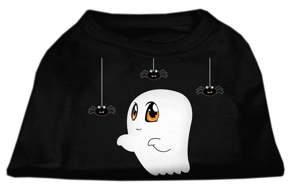 Sammy The Ghost Screen Print Dog Shirt Black Med (12)