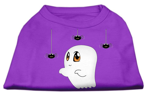 Sammy The Ghost Screen Print Dog Shirt Purple Med (12)