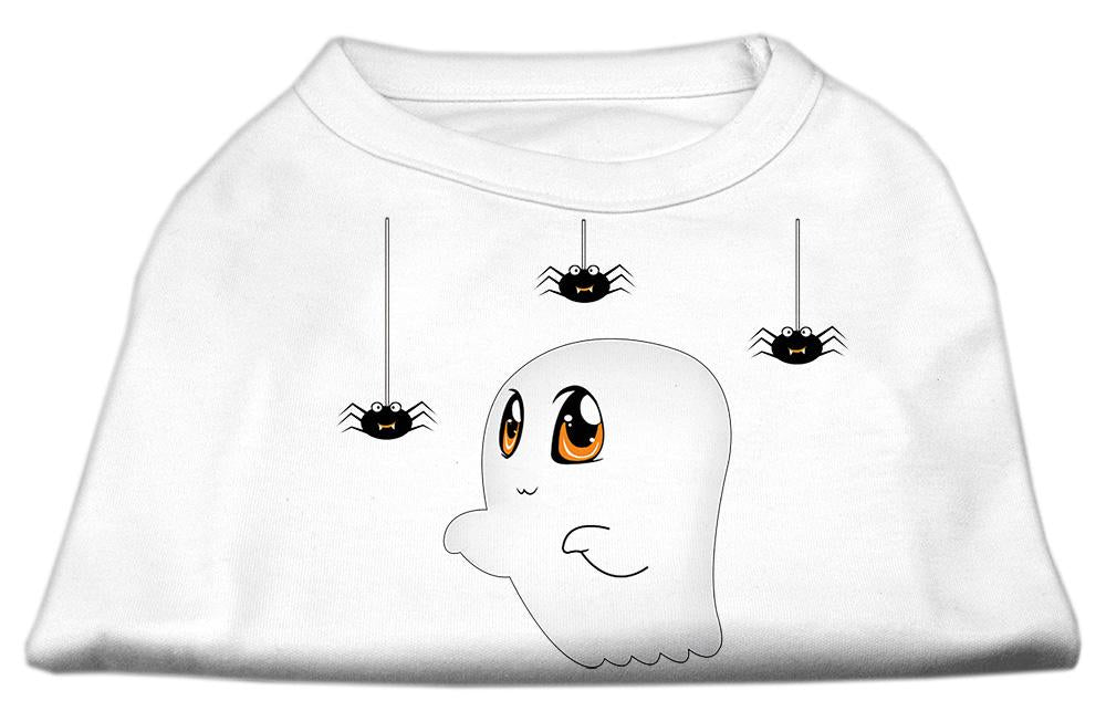 Sammy The Ghost Screen Print Dog Shirt White Xl (16)