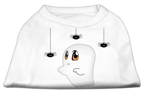 Sammy The Ghost Screen Print Dog Shirt White Xs (8)