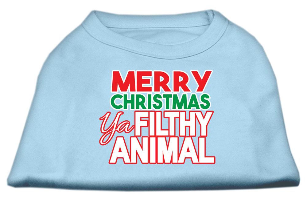 Ya Filthy Animal Screen Print Pet Shirt Baby Blue Lg (14)