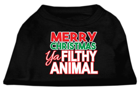 Ya Filthy Animal Screen Print Pet Shirt Black Lg (14)