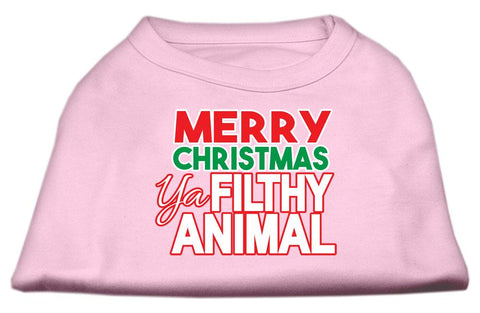 Ya Filthy Animal Screen Print Pet Shirt Light Pink Lg (14)