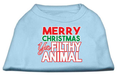 Ya Filthy Animal Screen Print Pet Shirt Baby Blue Xs (8)