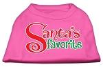 Santas Favorite Screen Print Pet Shirt Bright Pink Xs (8)