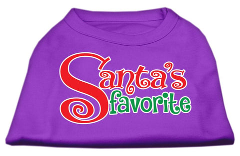 Santas Favorite Screen Print Pet Shirt Purple Xs (8)