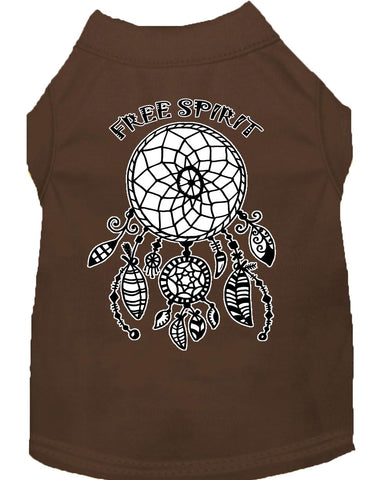 Free Spirit Screen Print Dog Shirt Brown Med (12)