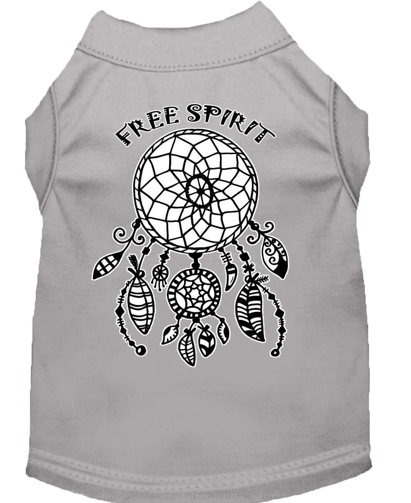 Free Spirit Screen Print Dog Shirt Grey Med (12)