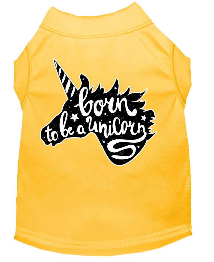 Born To Be A Unicorn Screen Print Dog Shirt Yellow Xxxl (20)