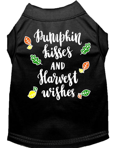 Pumpkin Kisses Screen Print Dog Shirt Black Xxxl (20)