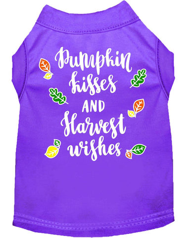 Pumpkin Kisses Screen Print Dog Shirt Purple Lg (14)