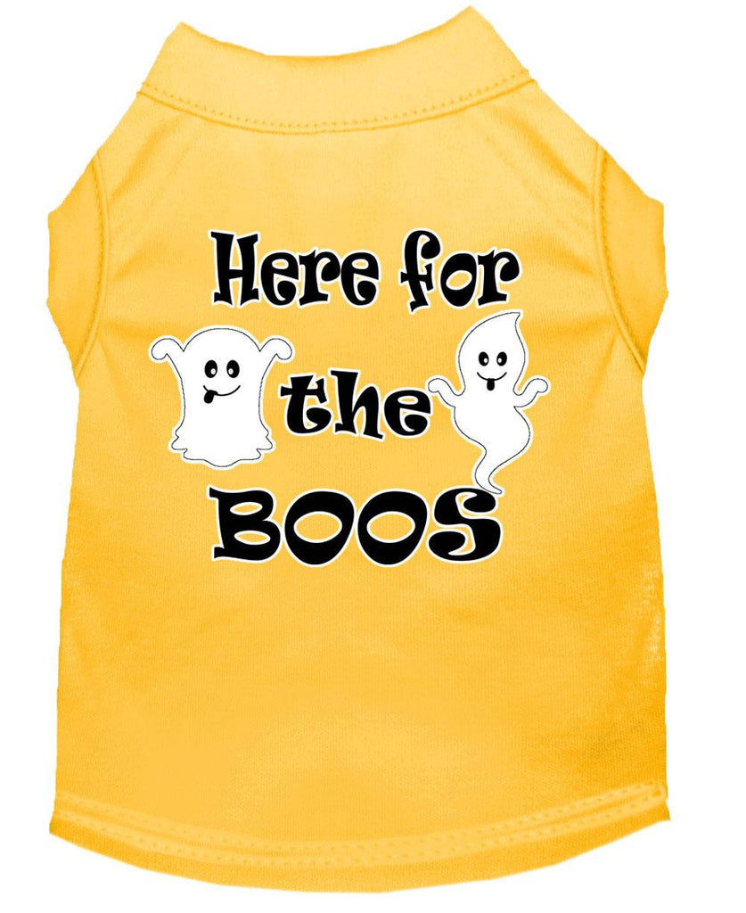 Here For The Boos Screen Print Dog Shirt Yellow Xxxl (20)