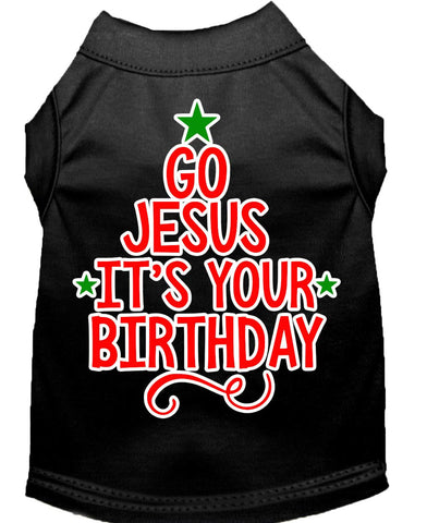 Go Jesus Screen Print Dog Shirt Black Xs (8)