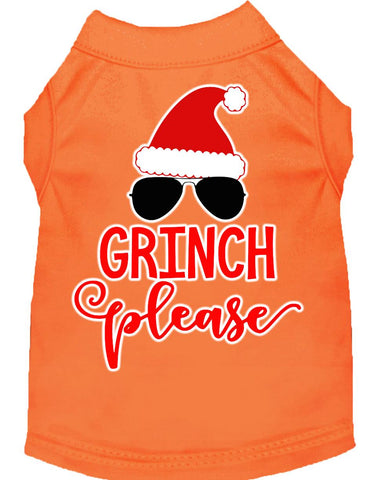 Grinch Please Screen Print Dog Shirt Orange Xxl (18)