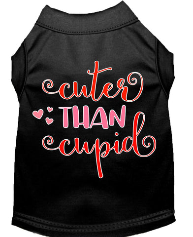 Cuter Than Cupid Screen Print Dog Shirt Black Xxxl (20)