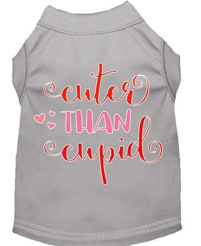 Cuter Than Cupid Screen Print Dog Shirt Grey Xxxl (20)