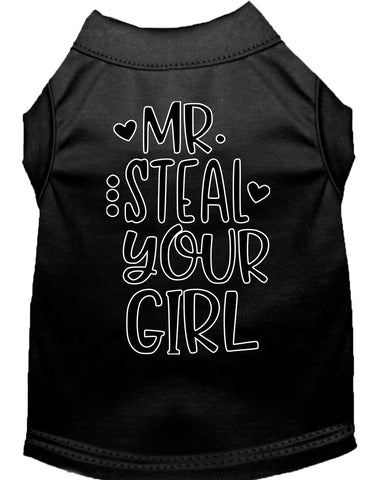 Mr. Steal Your Girl Screen Print Dog Shirt Black Xl (16)