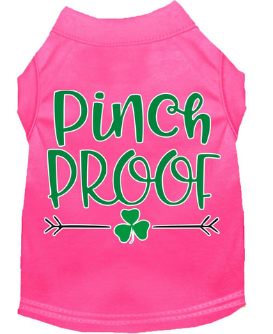 Pinch Proof Screen Print Dog Shirt Bright Pink Xs (8)