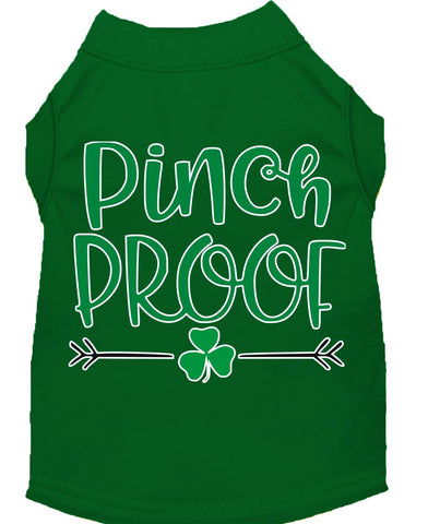 Pinch Proof Screen Print Dog Shirt Green Lg (14)