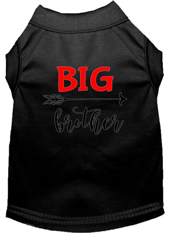 Big Brother Screen Print Dog Shirt Black Sm