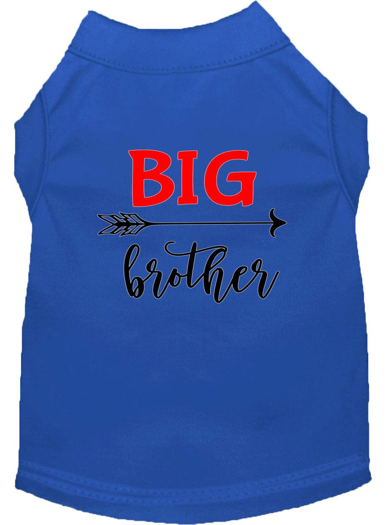 Big Brother Screen Print Dog Shirt Blue Sm