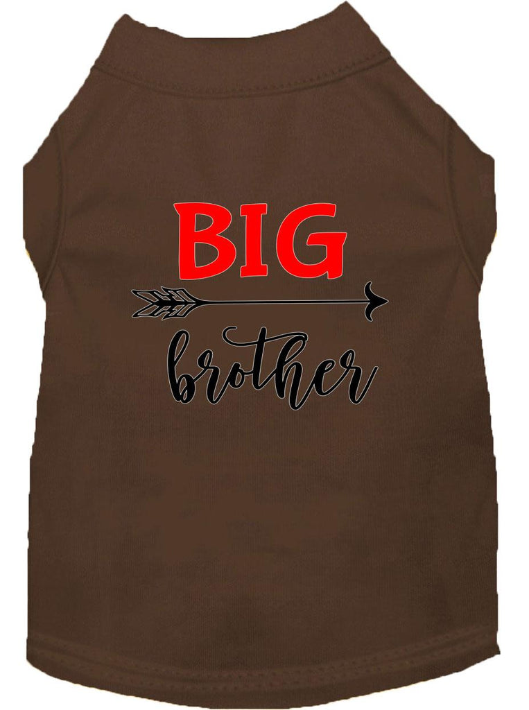 Big Brother Screen Print Dog Shirt Brown Xxxl