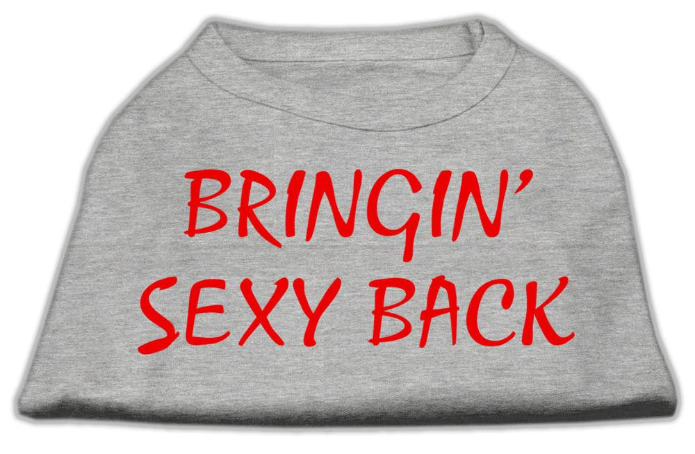 Bringin' Sexy Back Screen Print Shirts Grey XS (8)