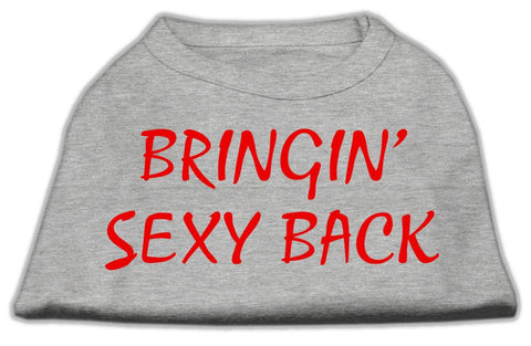 Bringin' Sexy Back Screen Print Shirts Grey XS (8)