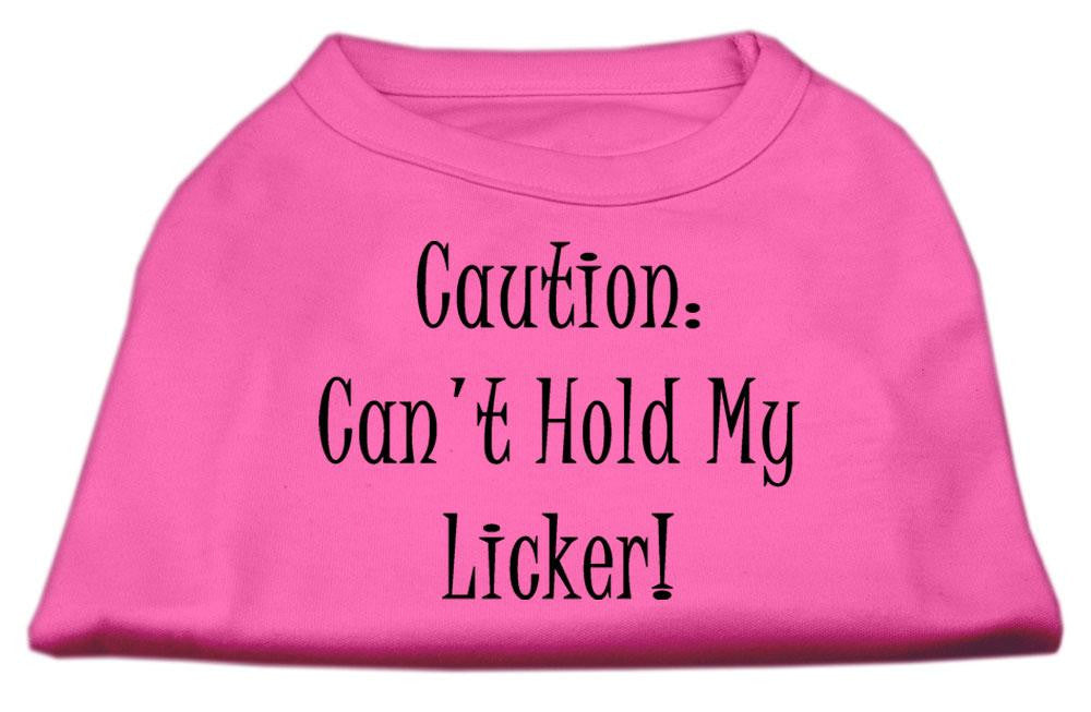 Can't Hold My Licker Screen Print Shirts Bright Pink Lg (14)