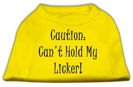 Can't Hold My Licker Screen Print Shirts Yellow Sm (10)