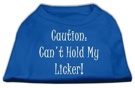 Can't Hold My Licker Screen Print Shirts Blue XL (16)