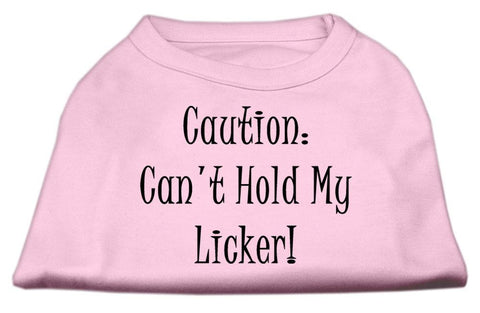 Can't Hold My Licker Screen Print Shirts Light Pink XXL (18)