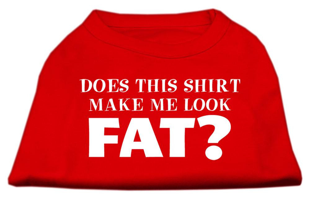 Does This Shirt Make Me Look Fat? Screen Printed Shirt Red Lg (14)