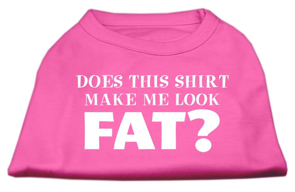 Does This Shirt Make Me Look Fat? Screen Printed Shirt Bright Pink Med (12)