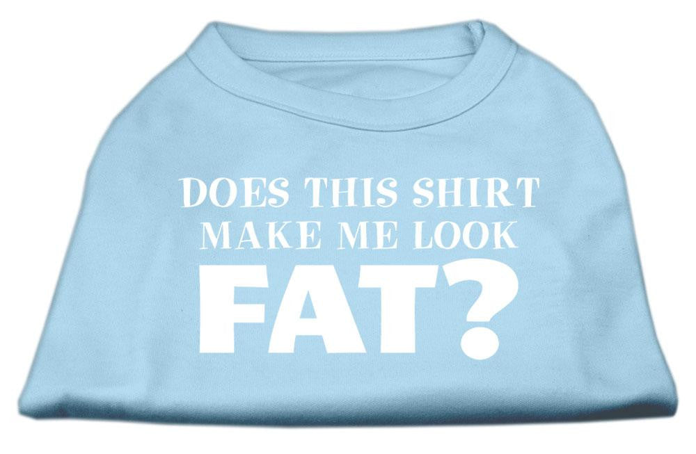 Does This Shirt Make Me Look Fat? Screen Printed Shirt Baby Blue Sm (10)