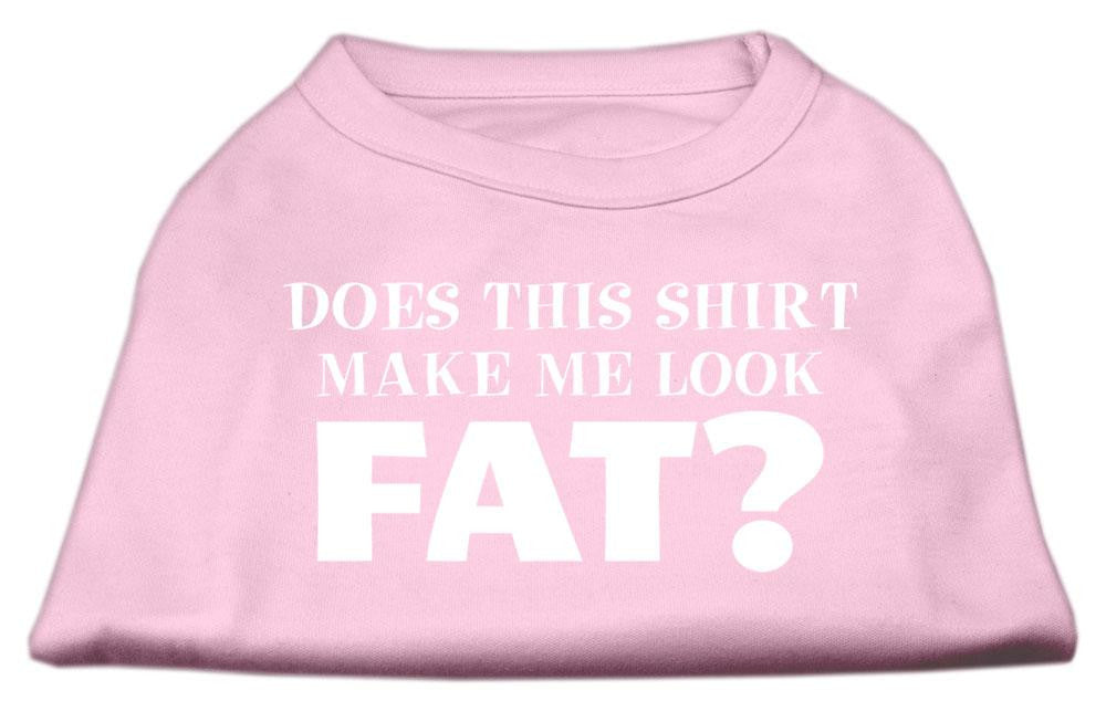 Does This Shirt Make Me Look Fat? Screen Printed Shirt Light Pink XL (16)