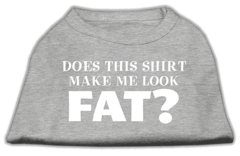 Does This Shirt Make Me Look Fat? Screen Printed Shirt Grey XS (8)