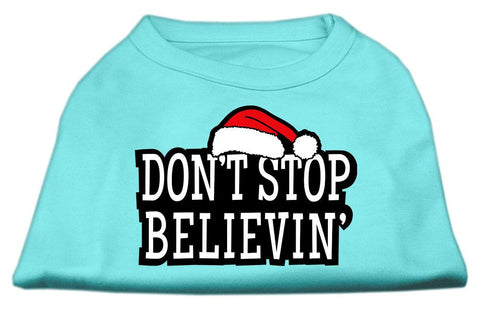 Don't Stop Believin' Screenprint Shirts Aqua L (14)