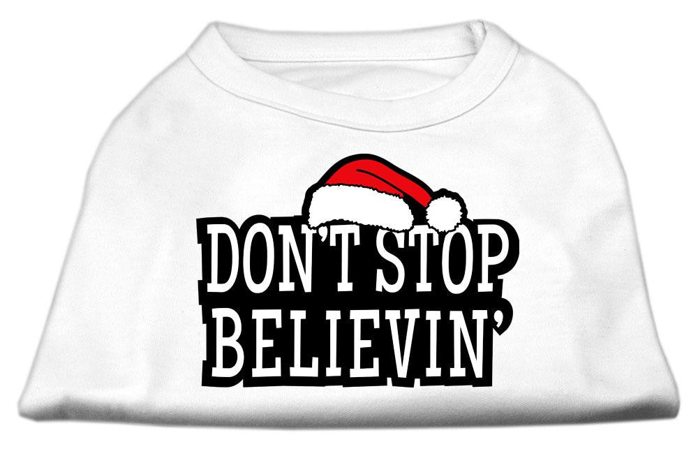 Don't Stop Believin' Screenprint Shirts White L (14)