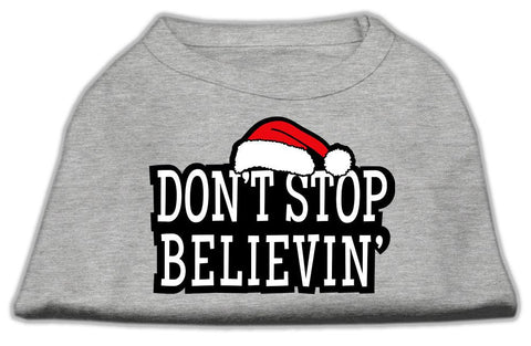 Don't Stop Believin' Screenprint Shirts Grey S (10)