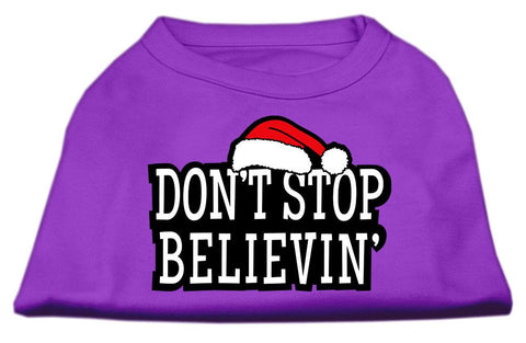 Don't Stop Believin' Screenprint Shirts Purple XS (8)