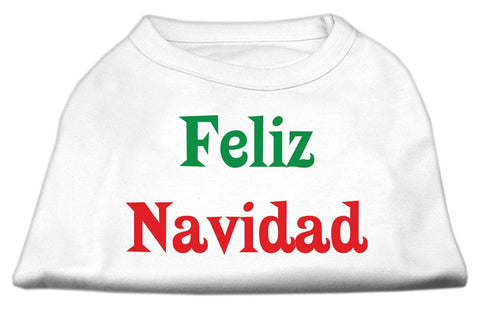 Feliz Navidad Screen Print Shirts White L (14)